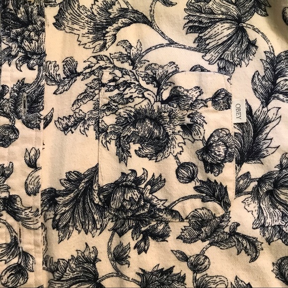Obey Floral Wallpaper Flannel Button Down Shirt - Picture 4 of 9